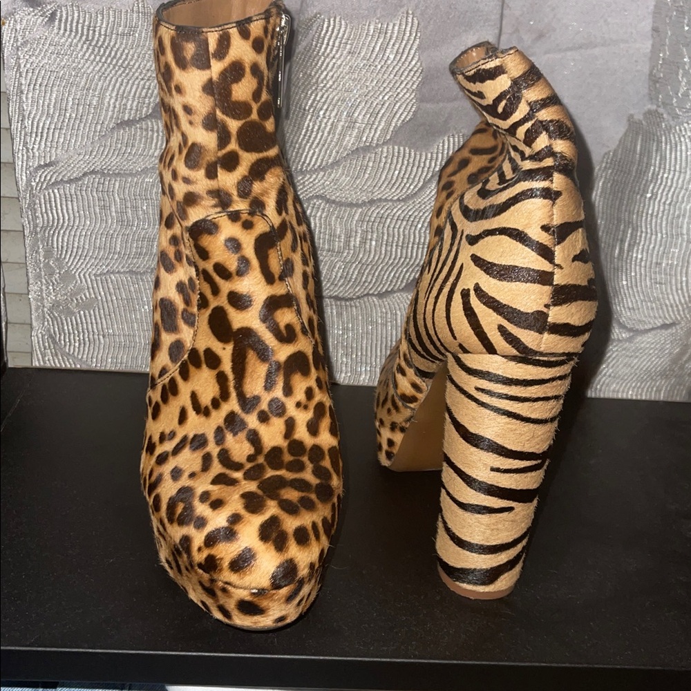 Gianni Bini Leopard Print Ankle Boots